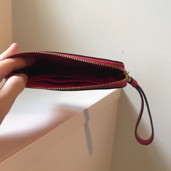 new red coach wristlet - Picture 3 of 4